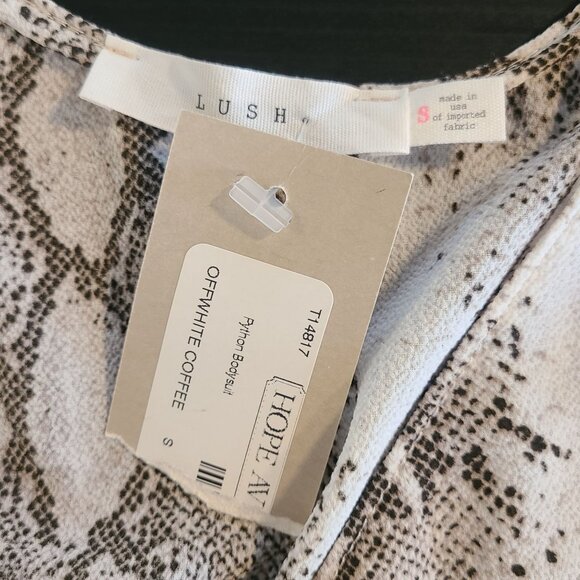 Lush Camisole Bodysuit Python Snake Print Top NEW Sm Mob Wife Festival NEW - Picture 4 of 6